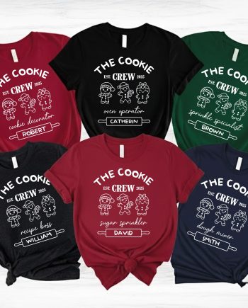 Custom Cookie Crew Matching Family Christmas Shirts - Personalized Shirt