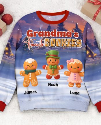 Grandma's Favorite Cookie - Personalized AOP Sweatshirt
