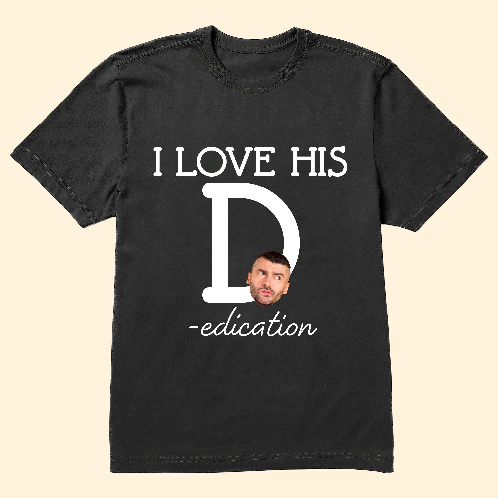 I Love Her P, I Love His D - Personalized Photo Matching Shirt