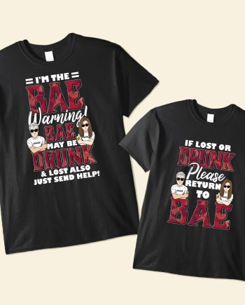 If Lost Or Drunk - Personalized Matching Couple Shirts