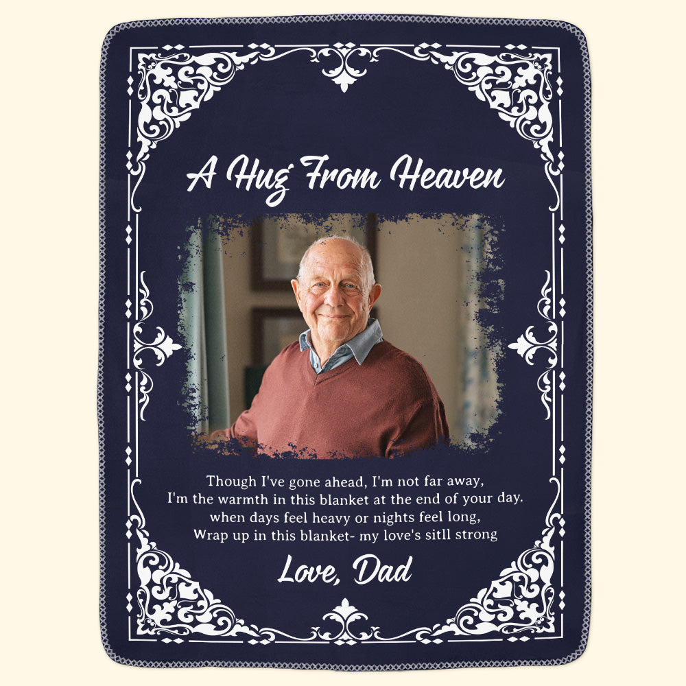 Though I've Gone Ahead, I'm Not Far Away - Personalized Photo Blanket Big Size