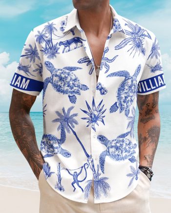 Animals Chinoiserie Toile De Jouy - Personalized Hawaiian Shirt