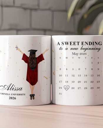 Custom Graduation Day A Sweet Ending To A New Beginning - Personalized Mug