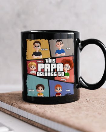 This Dad Belongs To - Personalized Mug